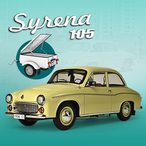 Syrena 105 1/8 DeAgostini. Diecast model car