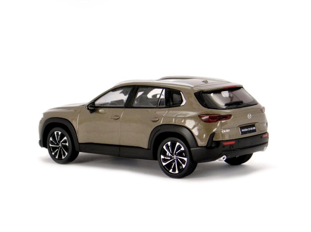 Mazda CX-50 diecast model car in 1/43 scale rear three-quarters view