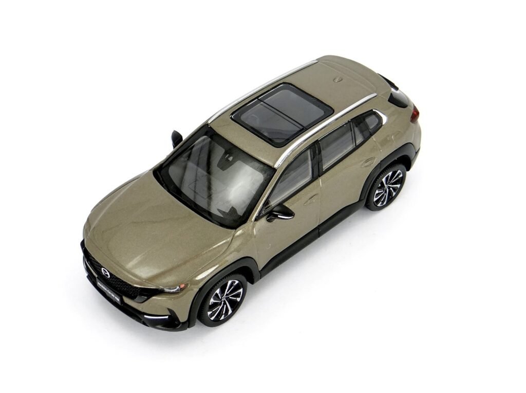 Mazda CX-50 diecast model car in 1/43 scale view from above