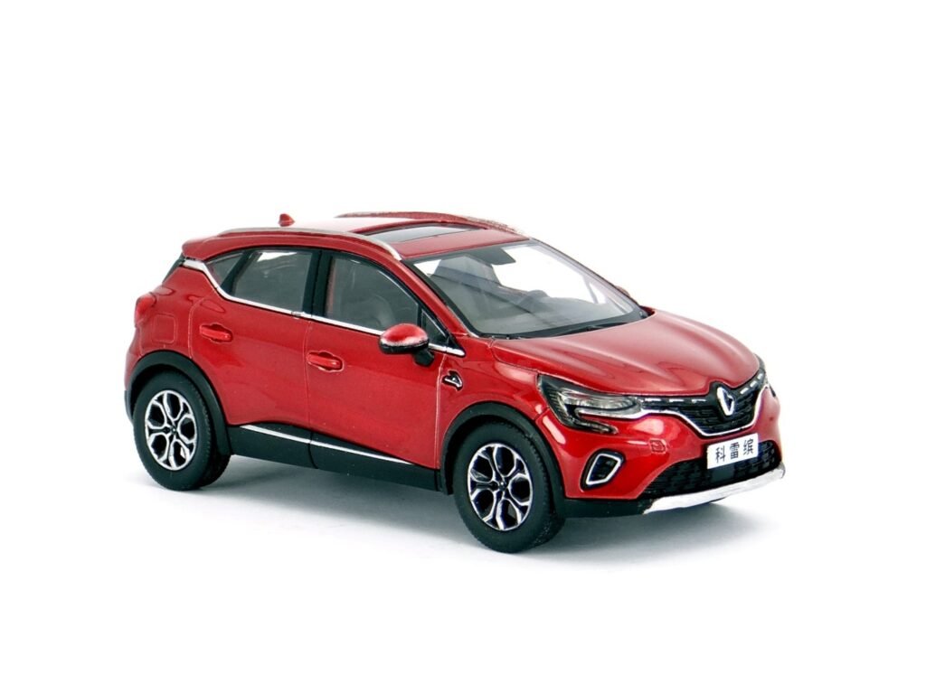 Renault Captur 2019 diecast model car China in 1/43 scale, front three-quarters view.