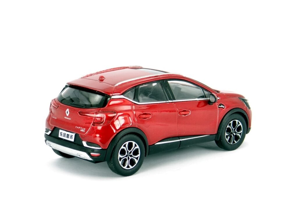 Renault Captur 2019 diecast model car China in 1/43 scale, rear three-quarters view.